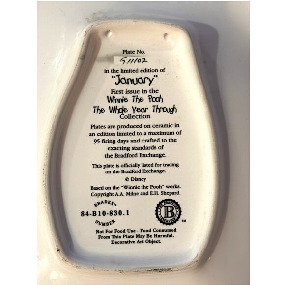 Disney the bradford exchange Winnie the Pooh,Whole Year Through,”January” plate - Picture 2 of 5